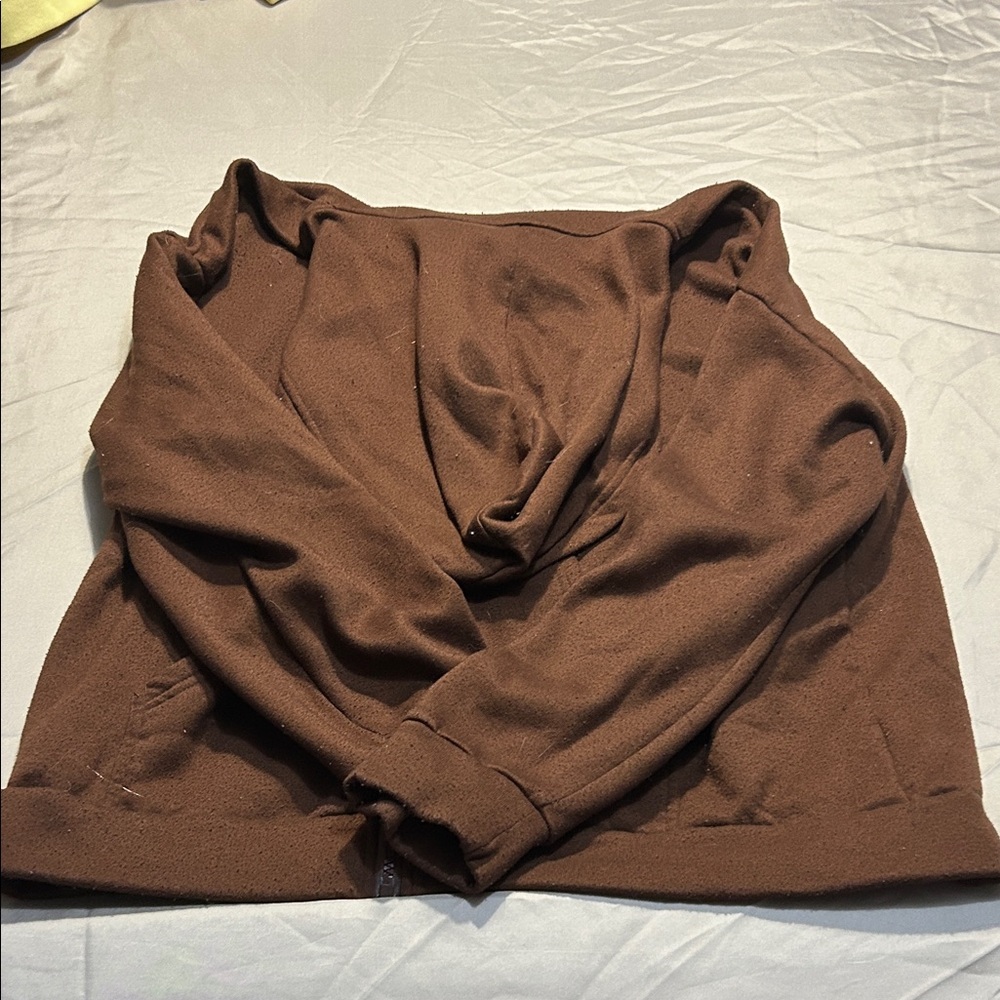Cozy Brown zip up Sweater